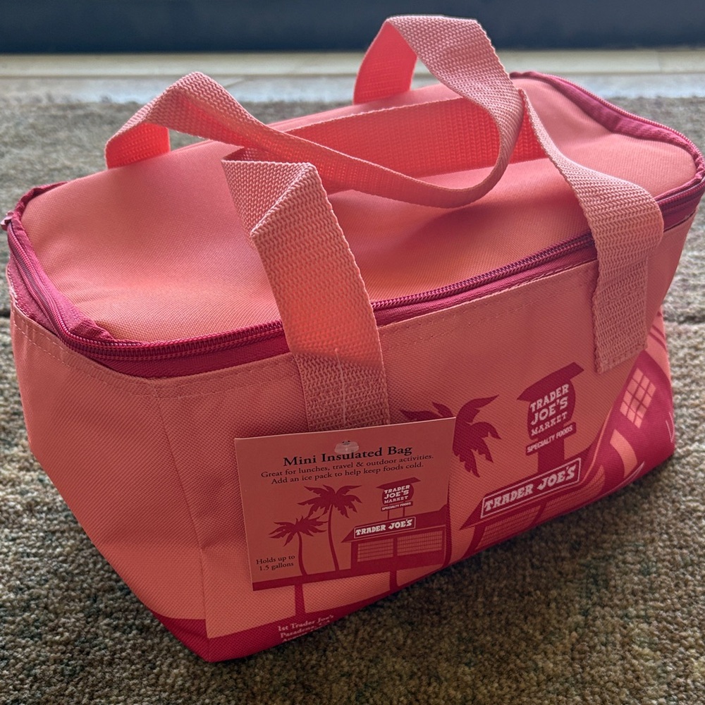 Trader Joe's Pink Insulated Lunch Tote